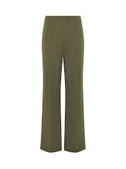 Long Tall Sally Green Textured Wide Leg Trousers - Image 5 of 5