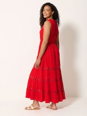 M&Co Red Trim Insert Beach Dress - Image 2 of 5