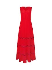 M&Co Red Trim Insert Beach Dress - Image 5 of 5