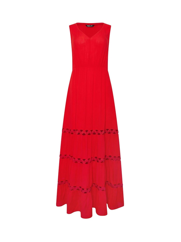 M&Co Red Trim Insert Beach Dress - Image 5 of 5