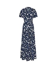 Long Tall Sally Blue Short Sleeve Tie Waist Maxi Dress - Image 5 of 5