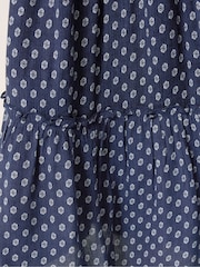 M&Co Blue Petite Dobby Maxi Skirt - Image 4 of 5