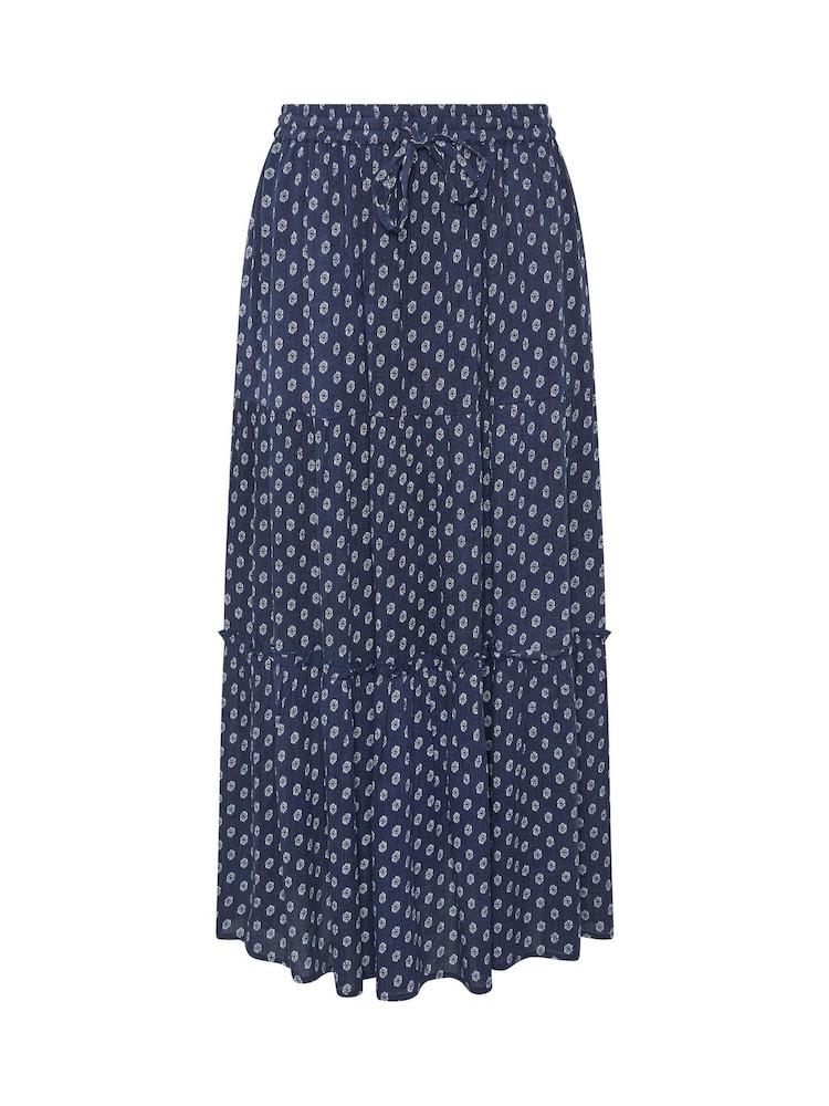 M&Co Blue Petite Dobby Maxi Skirt - Image 5 of 5
