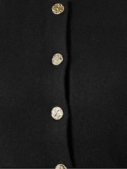 Long Tall Sally Black Button Vest Top - Image 5 of 5