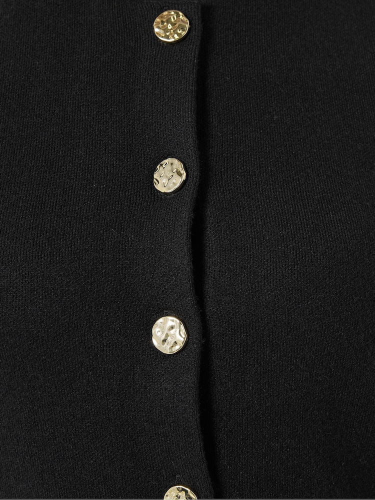 Long Tall Sally Black Button Vest Top - Image 5 of 5