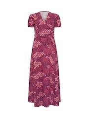 فستان ماكسي ملفوف للأحجام الصغيرة من M&Co - Image 5 of 5