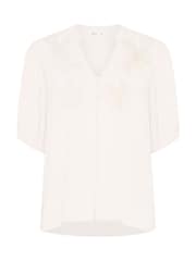 M&Co Pink Petite Short Sleeve Embellished Blouse - Image 5 of 5