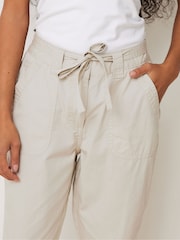M&Co Natural Cool Cotton Poplin Cropped Trousers - Image 4 of 4