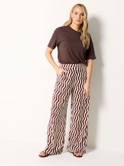 Long Tall Sally Red Squiggle Print Trousers - Image 1 of 4