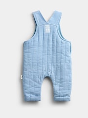JoJo Maman Bébé Light Blue Peter Rabbit Quilted Dungaree & Bodysuit Set - Image 7 of 9