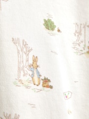 JoJo Maman Bébé Light Blue Peter Rabbit Quilted Dungaree & Bodysuit Set - Image 8 of 9