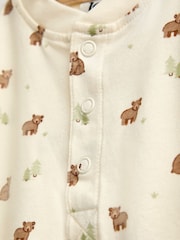 Jojo Maman Bébé Natural Bear 2-Pack Printed Bodysuits - Image 6 of 7