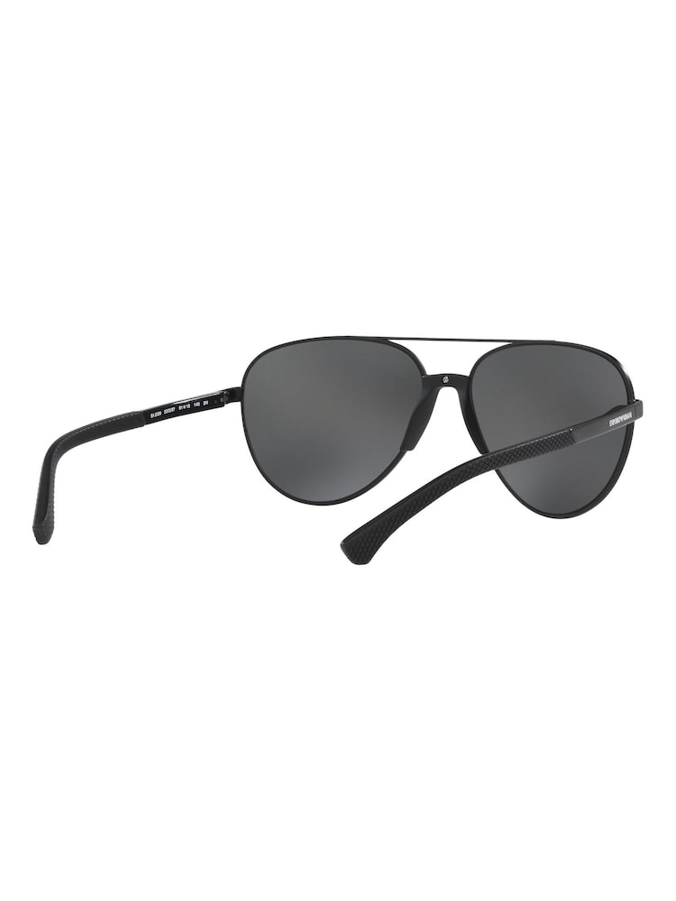 Emporio Armani Black Emporio Armani 0Ea2059 Pilot Sunglasses - Image 2 of 8 Emporio Armani Black Emporio Armani 0Ea2059 Pilot Sunglasses - Image 2 of 8