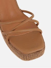 Simmi London Brown Winnie Wedge Heeled Sandals - Image 3 of 4