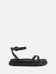 Simmi London Black Massiah Footbed Sandals - Image 2 of 4