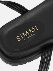 Simmi London Black Massiah Footbed Sandals - Image 3 of 4