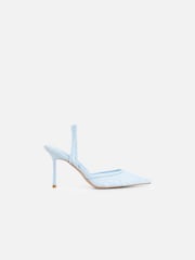 Simmi London Blue Exmoor Slingback Court Shoes - Image 2 of 4