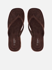 Simmi London Brown Kimmie Slip On Platform Sandals - Image 3 of 4