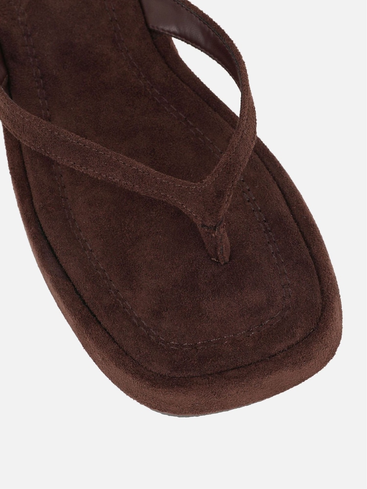 Simmi London Brown Kimmie Slip On Platform Sandals - Image 4 of 4