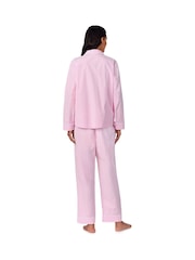Lauren Ralph Lauren Pink Core Woven L/S Notch Collar Long Pant Pyjamas Set - Image 2 of 3