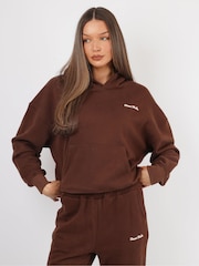 Simmi London Brown Marilyn Studios Bubble Print Hoodie - Image 1 of 5