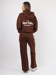 Simmi London Brown Marilyn Studios Bubble Print Hoodie - Image 4 of 5