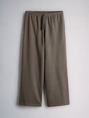 The Set Premium Heavyweight Cotton Straight Leg Joggers Neutral Taupe - Image 1 of 3