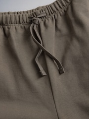 The Set Premium Heavyweight Cotton Straight Leg Joggers Neutral Taupe - Image 2 of 3