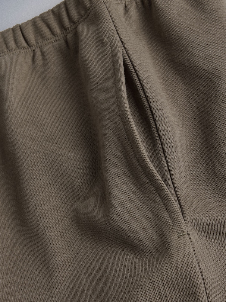 The Set Premium Heavyweight Cotton Straight Leg Joggers Neutral Taupe - Image 3 of 3
