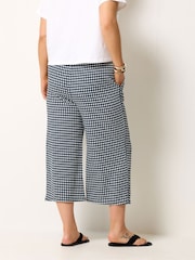 Yours Curve Blue Sun Print Jersey Culottes - Image 2 of 5