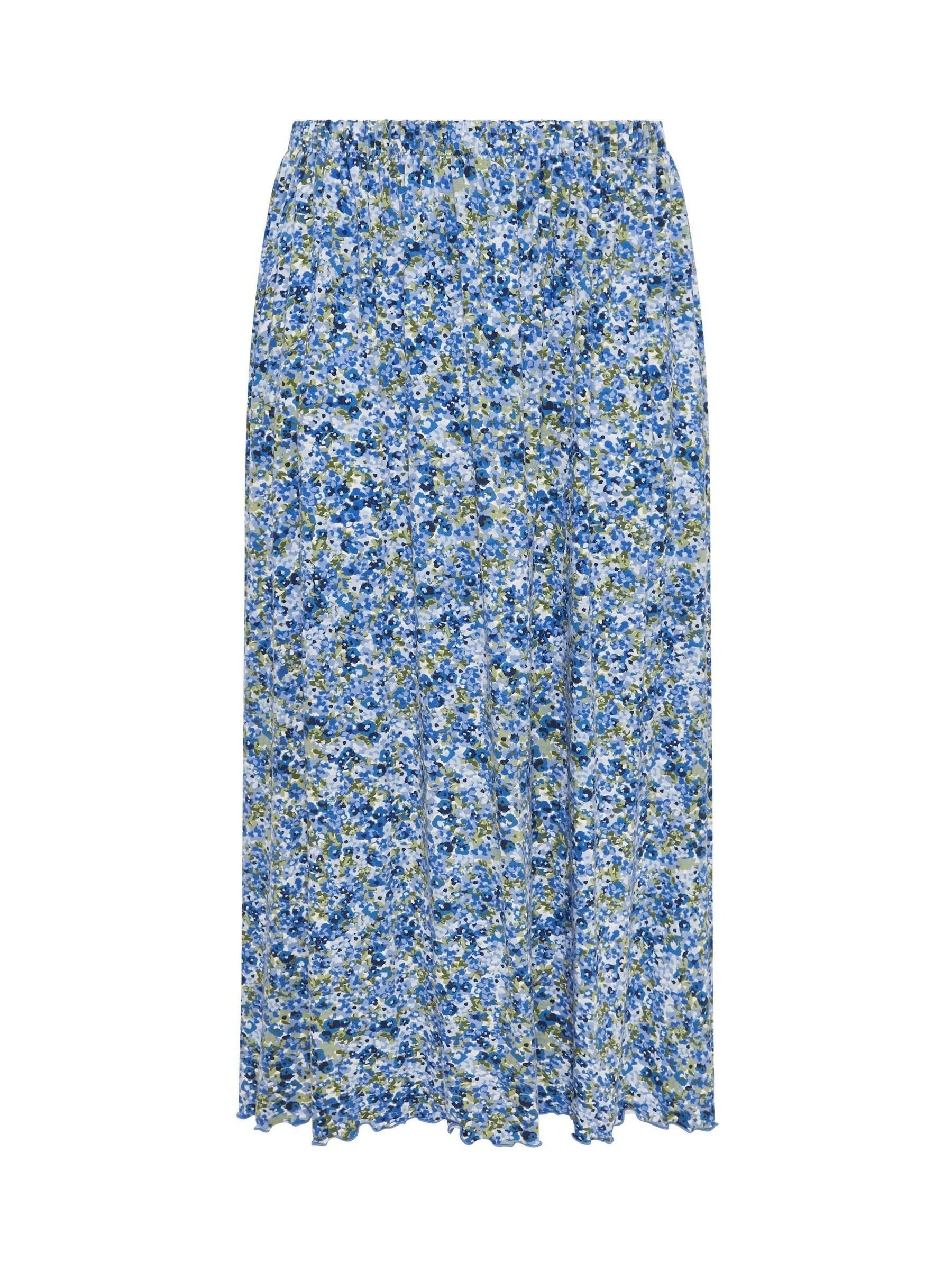 Buy Yours Curve Blue All Over Print Gathered Skirt from Next USA