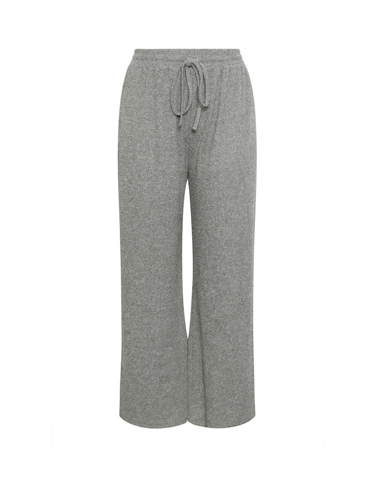 Yours Curve Grey Limimted Drawstring Wide Leg Trousers - Image 5 of 5