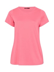 Yours Curve Pink Short Sleeve Core Summer T-Shirts 5 Pack - Image 10 of 10