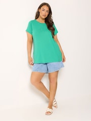 Yours Curve Pink Short Sleeve Core Summer T-Shirts 5 Pack - Image 3 of 10