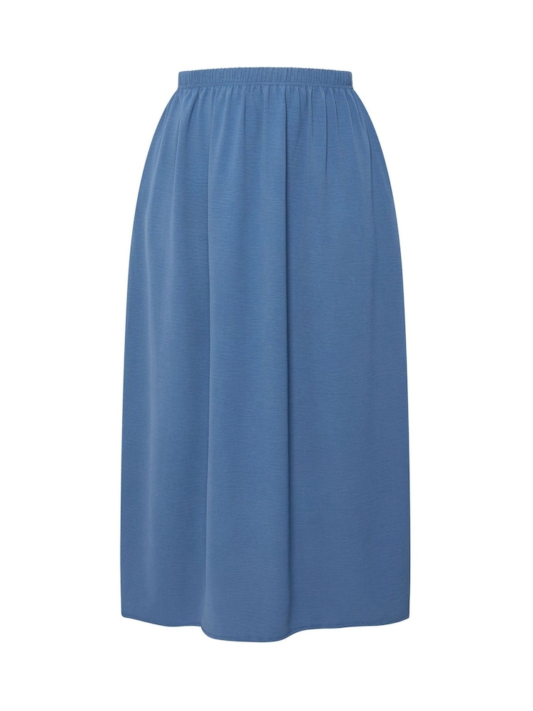 Yours Curve Blue Airflow Midi Skirt - Image 5 of 5