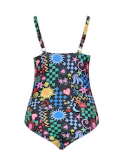 Yours Curve Limited Deep Mystic Swimsuit - Image 6 of 6