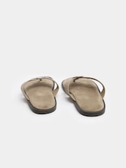 Yours Curve Natural EEE Extra-Wide Fit Hammered Disk Sandals - Image 4 of 5