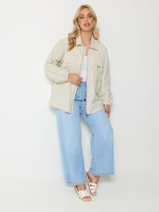 Yours Curve Cream Utility Shacket - Image 2 of 6