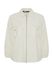 Yours Curve Cream Utility Shacket - Image 6 of 6