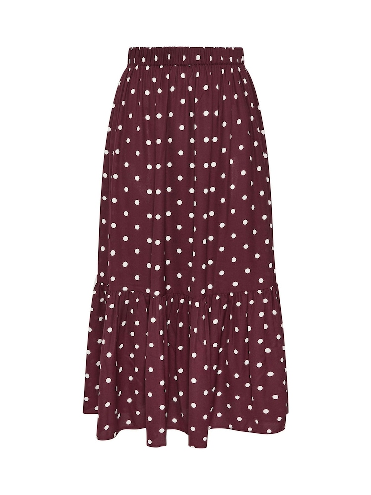 Yours Curve Red Limited Polka Dot Skirt - Image 5 of 5 Yours Curve Red Limited Polka Dot Skirt - Image 5 of 5