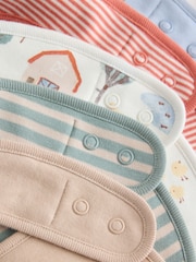 Red/Blue Hamish Farm Baby Bibs 5 Pack - Image 7 of 8