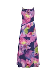 Star by Julien MacDonald Purple Floral Cowl Neckline Maxi Dress - Image 5 of 5