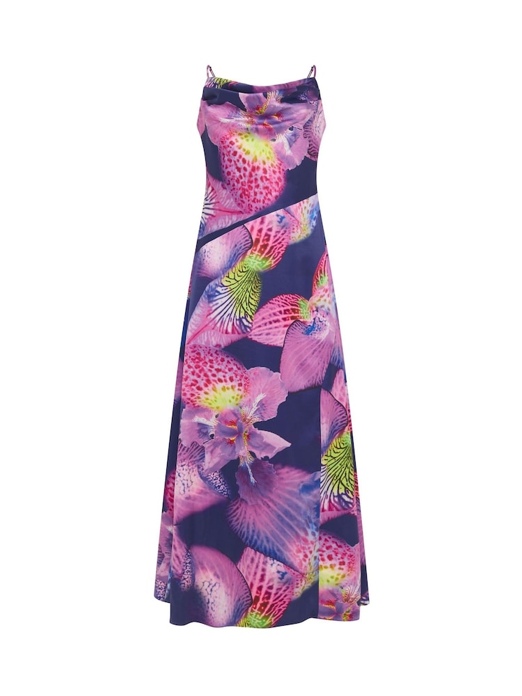 Star by Julien MacDonald Purple Floral Cowl Neckline Maxi Dress - Image 5 of 5 Star by Julien MacDonald Purple Floral Cowl Neckline Maxi Dress - Image 5 of 5