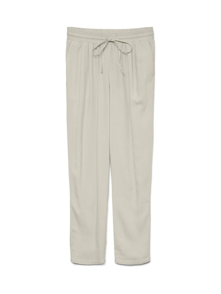 VERO MODA Natural Linen Mix Tapered Drawstring Trousers - Image 5 of 5 VERO MODA Natural Linen Mix Tapered Drawstring Trousers - Image 5 of 5
