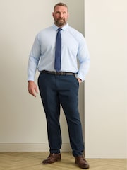 BadRhino Big & Tall Blue Linen Blend Suit Trousers - Image 2 of 4