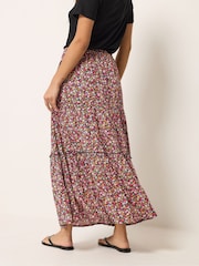 M&Co Pink Petite Ditsy Printed Crinkle Trousers - Image 2 of 4