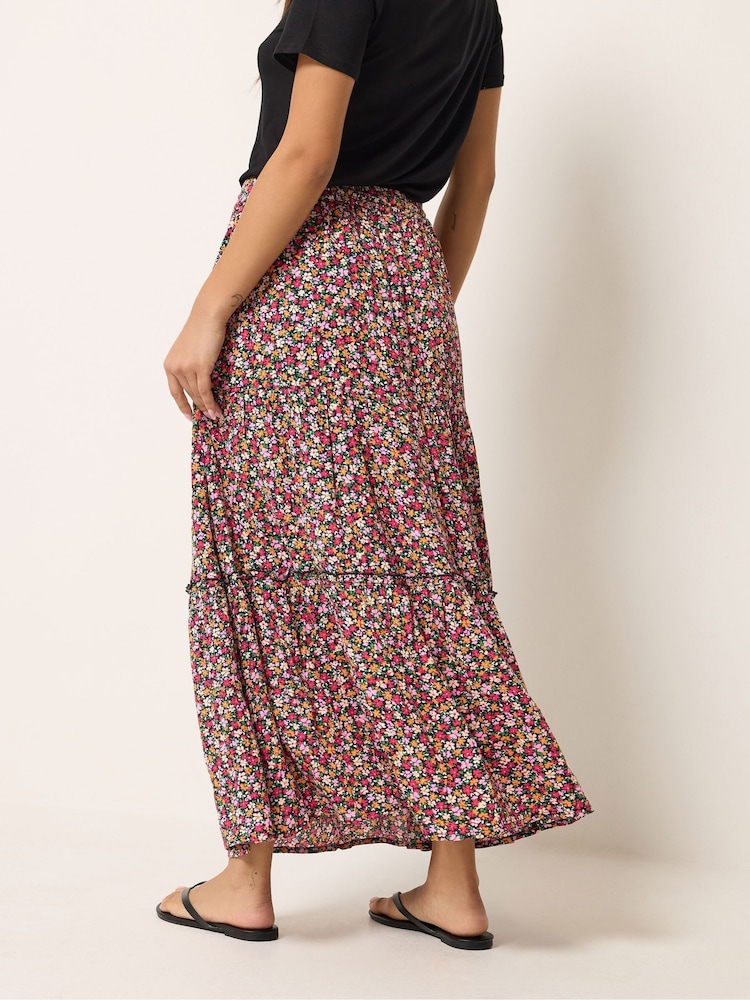 M&Co Pink Petite Ditsy Printed Crinkle Trousers - Image 2 of 4 M&Co Pink Petite Ditsy Printed Crinkle Trousers - Image 2 of 4
