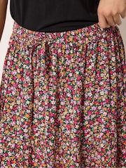 M&Co Pink Petite Ditsy Printed Crinkle Trousers - Image 4 of 4
