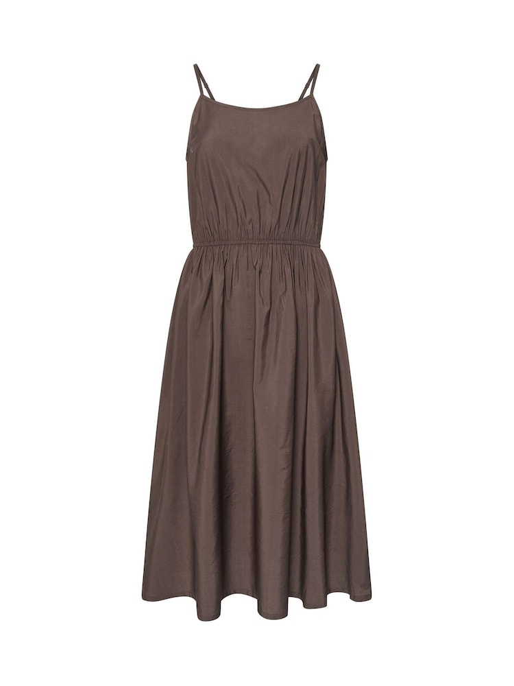 PixieGirl Petite Brown V-Neck Midi Dress - Image 5 of 5