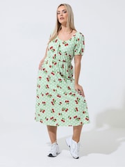 Verde - Yours Curve Limited Gingham Bardot Dress - Imagen 1 de 5
